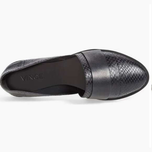 Vince Mason Snakeskin Embossed Leather Slip On Loafers🖤 - Picture 2 of 14